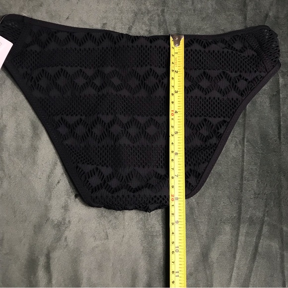 Becca By Rebecca Virtue Colorplay Crochet Hipster Swim Bottom Size S Black - Picture 14 of 14